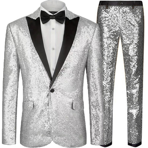 Men's Glamorous Sequin Suit Set Chic Und Stil
