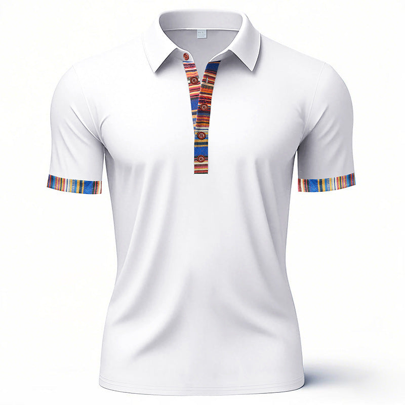 Men's Polo Shirt with colored collar and structured look Lune London