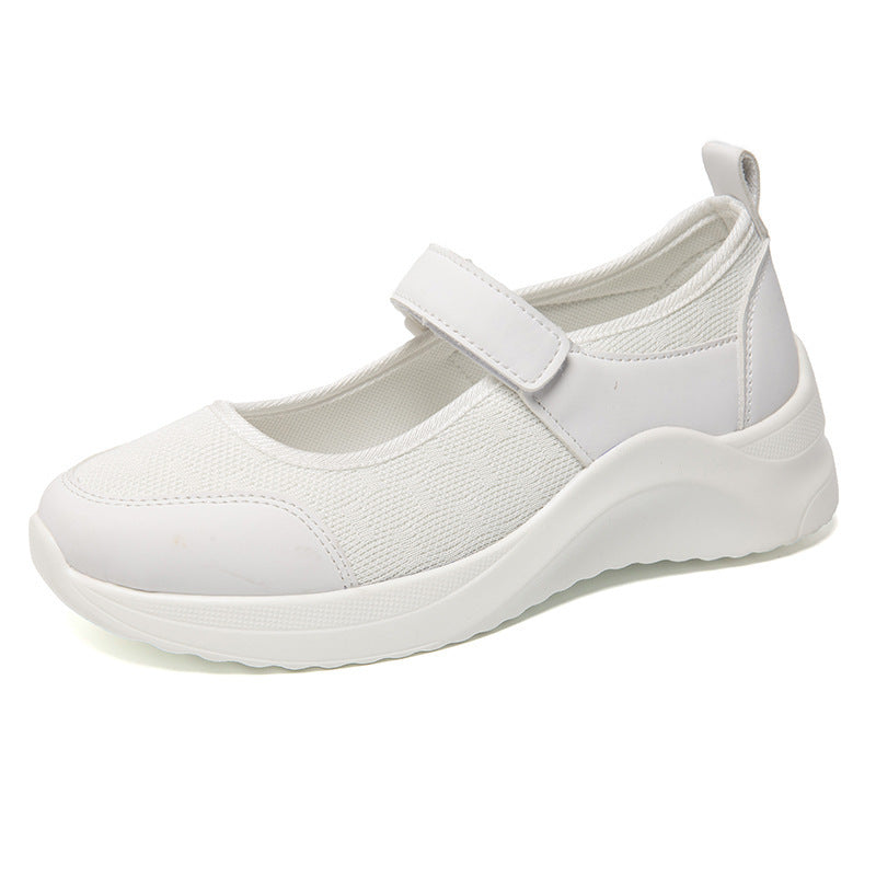 Women’s comfortable Mary Jane ankle boots with Velcro closure and breathable upper Lune London