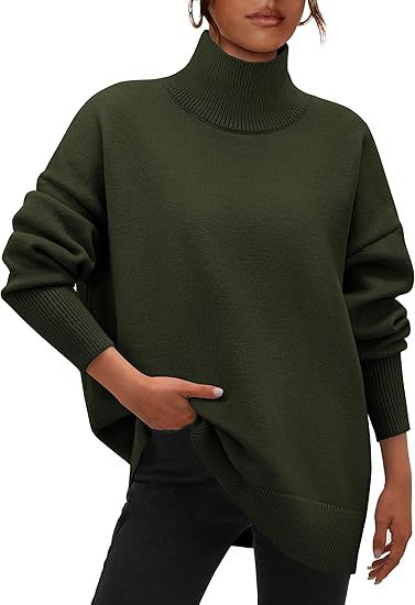 Ladies Oversized Sweater with Turtleneck Lune London