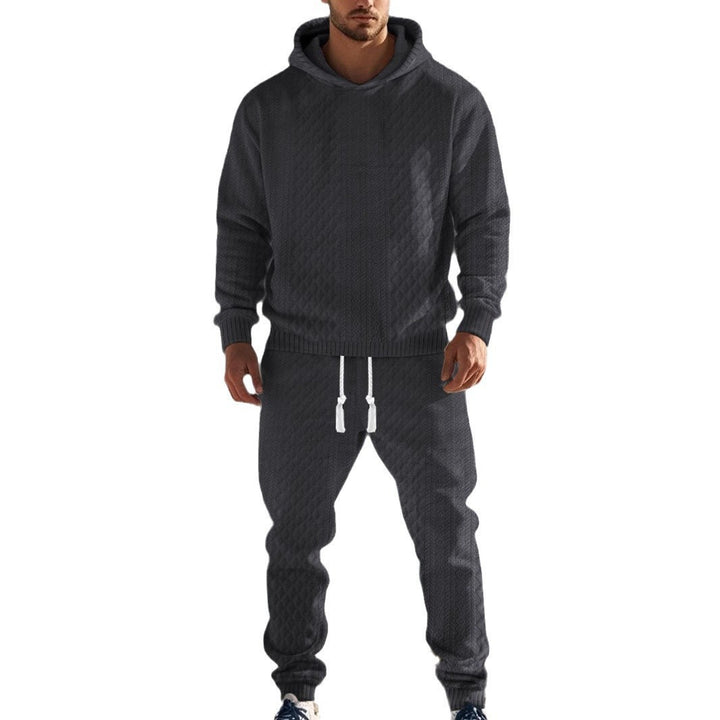 Lune London textured design men's hoodie and jogger pants set
