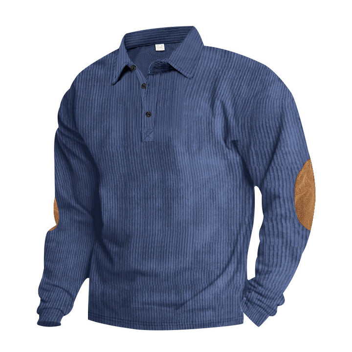 Long sleeve shirt for men with structured design and leather details Lune London
