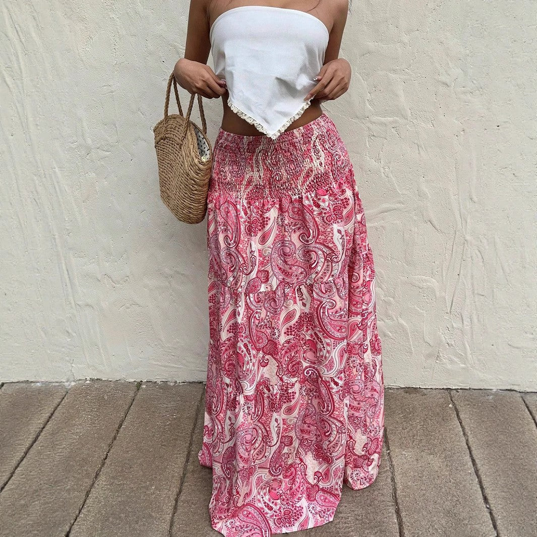 Women Maxi Skirt Paisley Bohemian Lune London