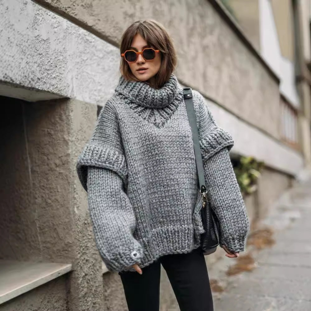 Oversized knitted sweater for ladies Lune London