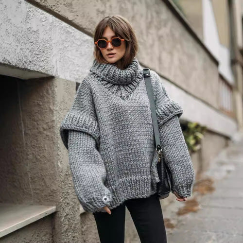 Oversized knitted sweater for ladies Amarae