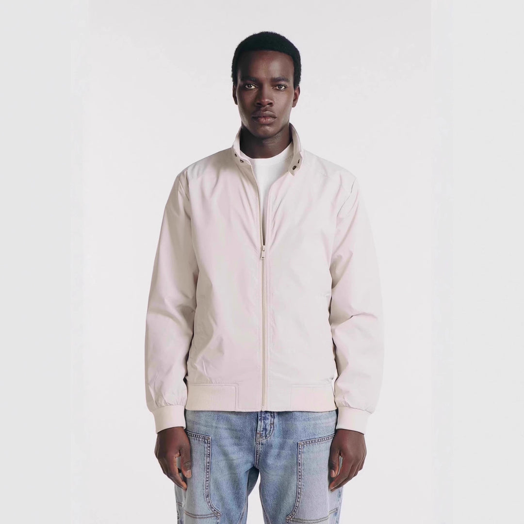 Men's lightweight Harrington jacket made of microfiber with stand-up collar, zipper, and ribbed cuffs Amarae
