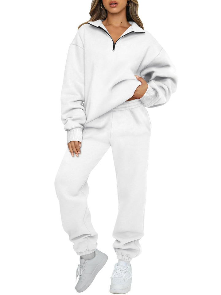 Lune London women's sporty zip sweater and jogger pants set