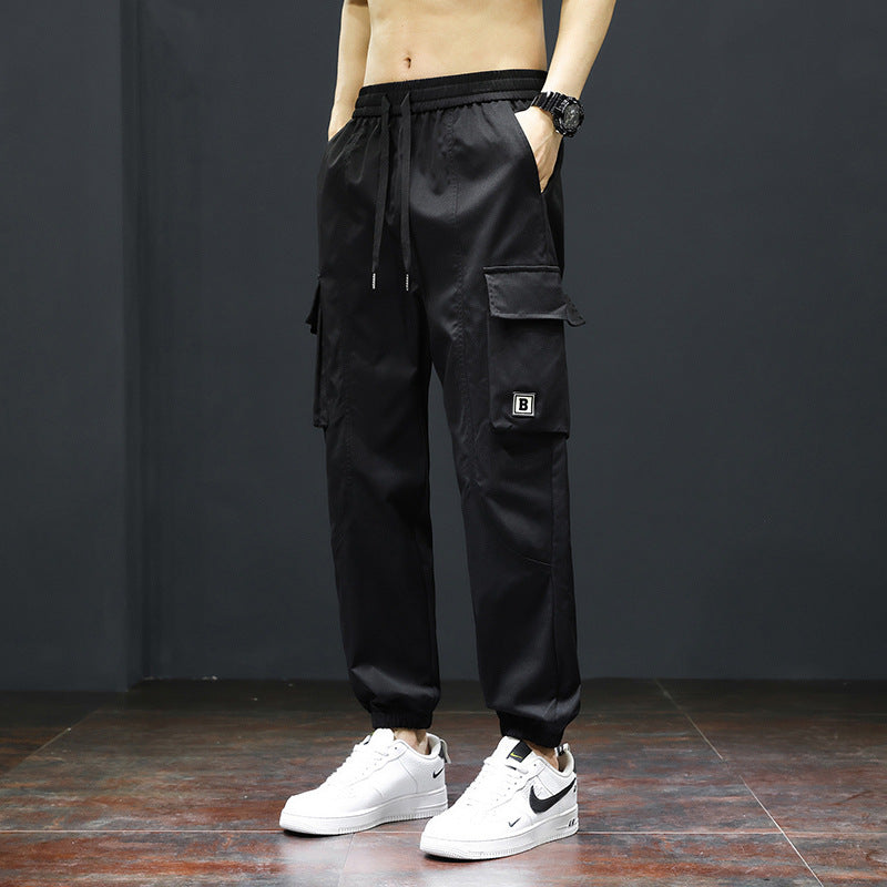 Men's cargo pants with elastic waistband and practical pockets Lune London