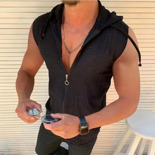 Men's Sleeveless Performance Zip Hoodie Amarae