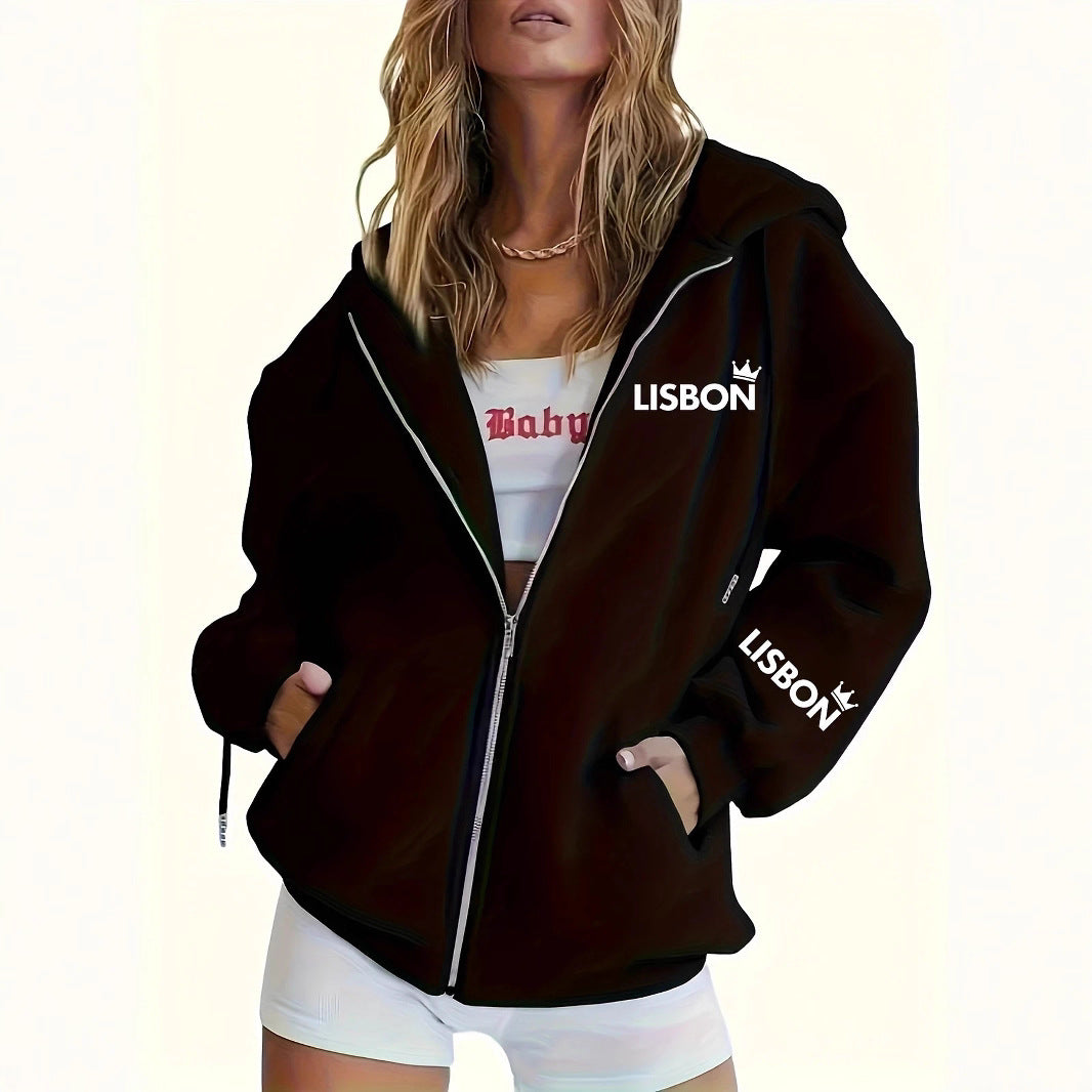 Ladies hoodie jacket casual urban style Lune London