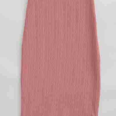 Women's fitted ribbed midi dress with half sleeves and stand-up collar Amarae