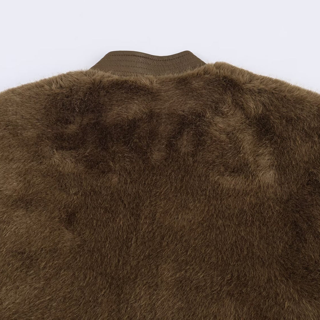 Soft flannel jacket for women with button closure and side pockets Lune London