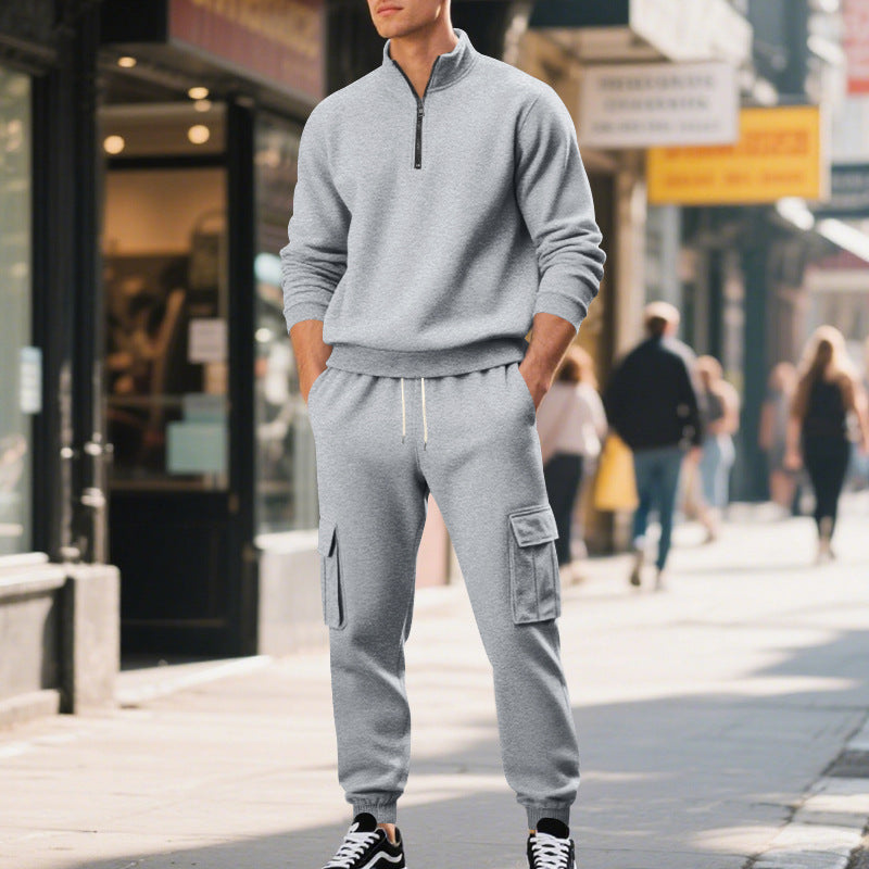 Men's Sport Leisurewear with Zipper and Practical Cargo Pockets Lune London