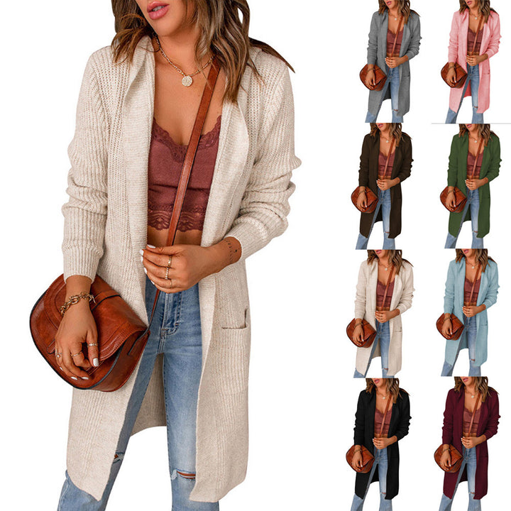 Casual cardigan for women with open fronts and deep pockets Lune London