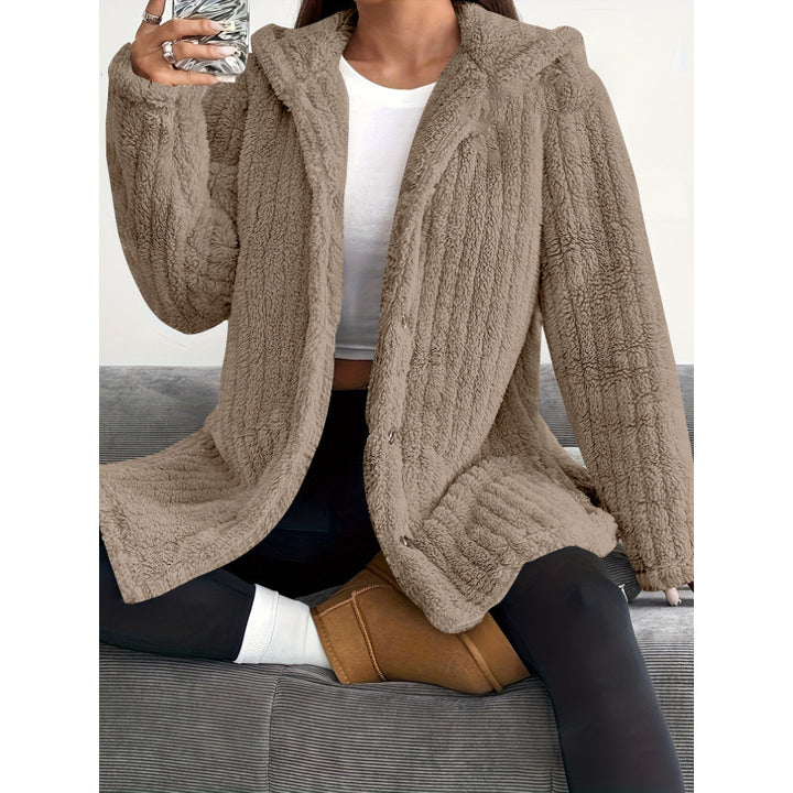 Women Comfortable Fleece Jacket with Hood Lune London