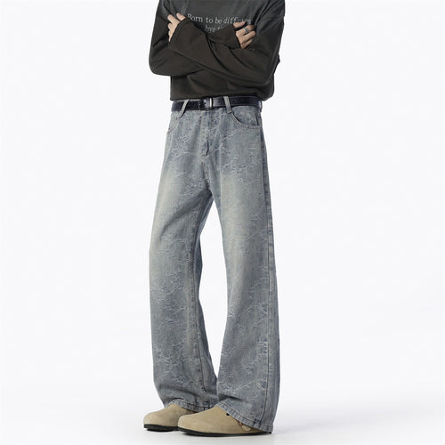Men's wide jeans with a unique pattern and great comfort Amarae