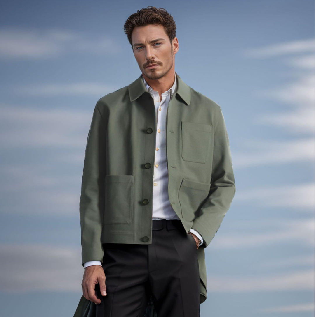 Modern utility jacket for men with practical pockets and contemporary design Lune London