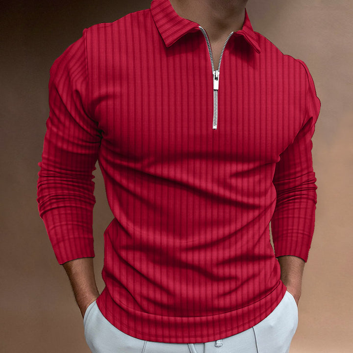 Men's stylish polo with zipper Lune London