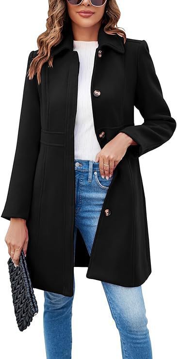 Classic wool coat for women with a trendy cut and functional details Lune London