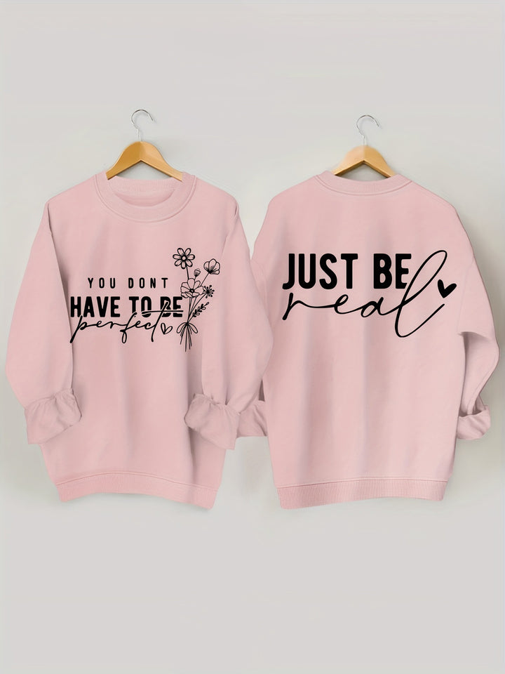 Sweat femme décontracté avec des messages inspirants Chic & Stil
