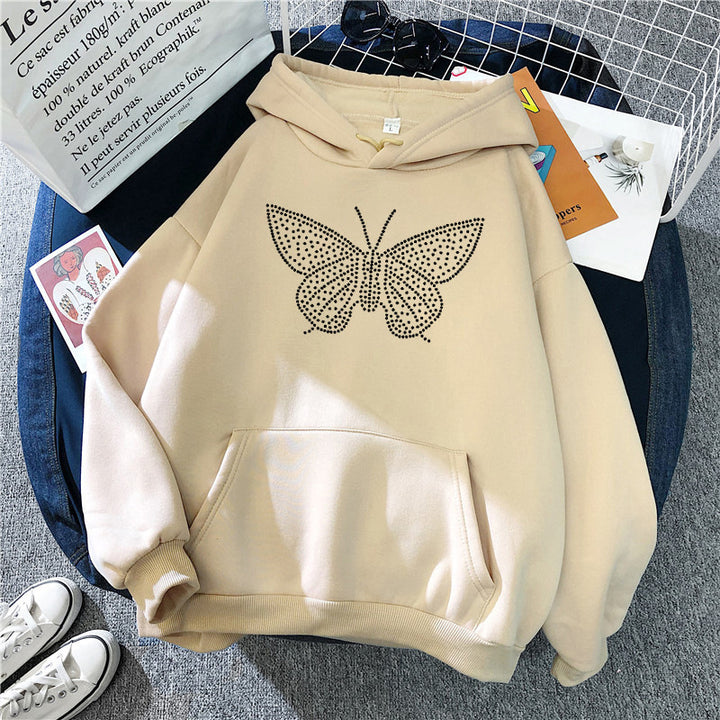 Women's hoodie with elegant butterfly design Chic & Stil