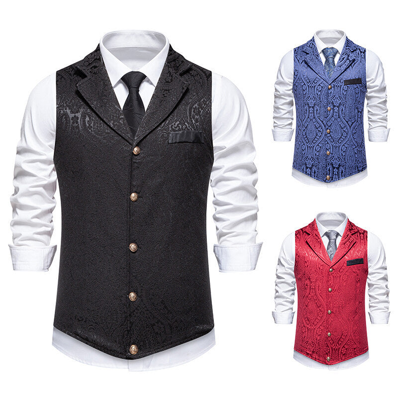 Elegant men's vest with intricate pattern and high-quality fabric Amarae