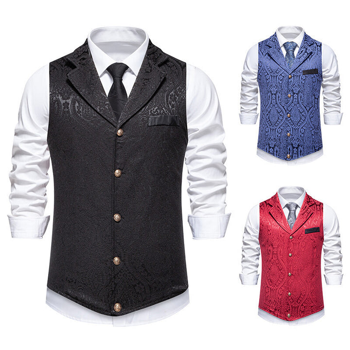 Elegant men's vest with intricate pattern and high-quality fabric Amarae