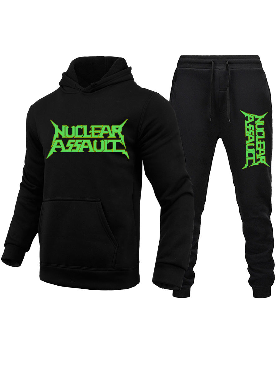 Men's hoodie and jogger pants set with eye-catching front print Lune London