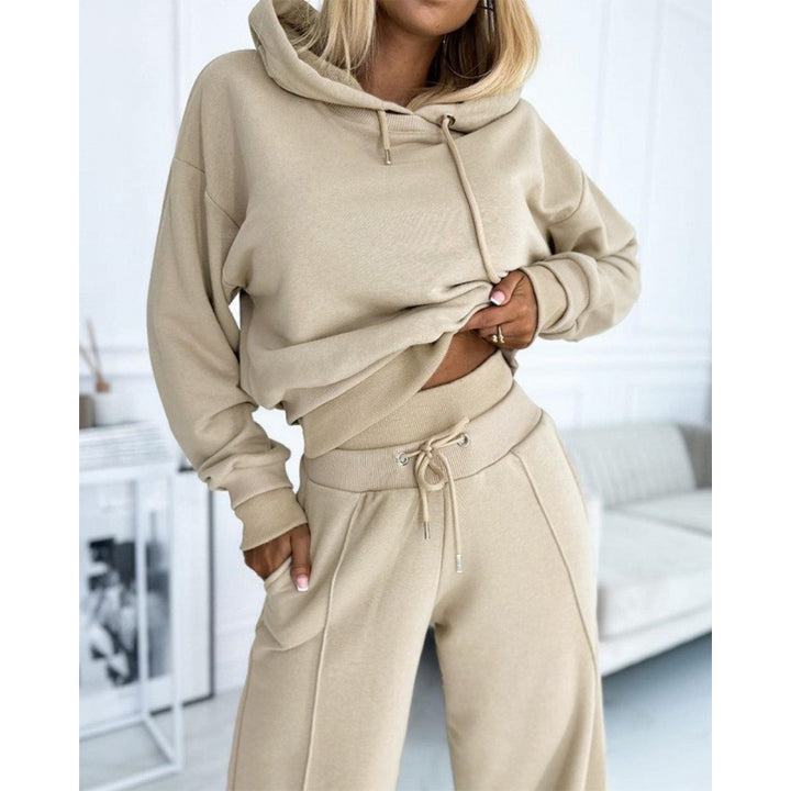 Ladies' sporty lounge set with loose fit and hood Lune London