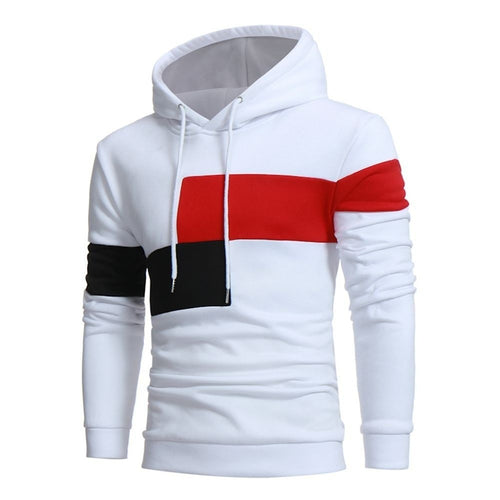 Sporty hooded sweater for men with chic and stylish color block design