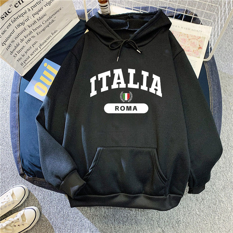 Ladies hoodie with Italy print Chic & Stil