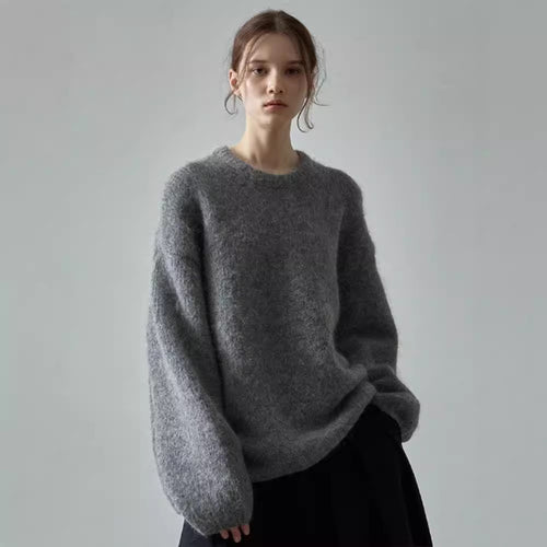 Pull surdimensionné confortable pour femmes en matériau doux