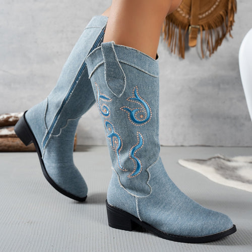 Cowgirl boots for women with stylish embroidery design Amarae