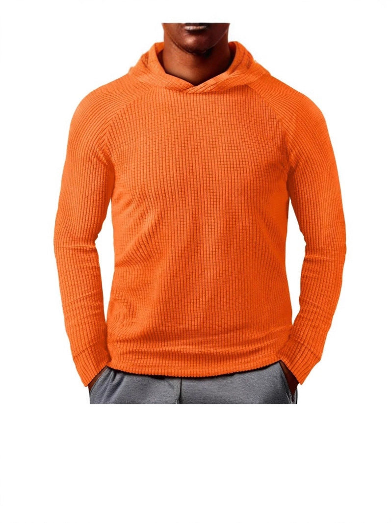 Men's casual hoodie in textured material Lune London