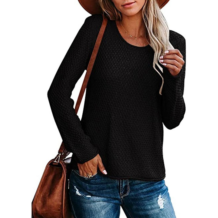 Pull en tricot décontracté pour femmes avec un aspect de point texturé Chic & Stil
