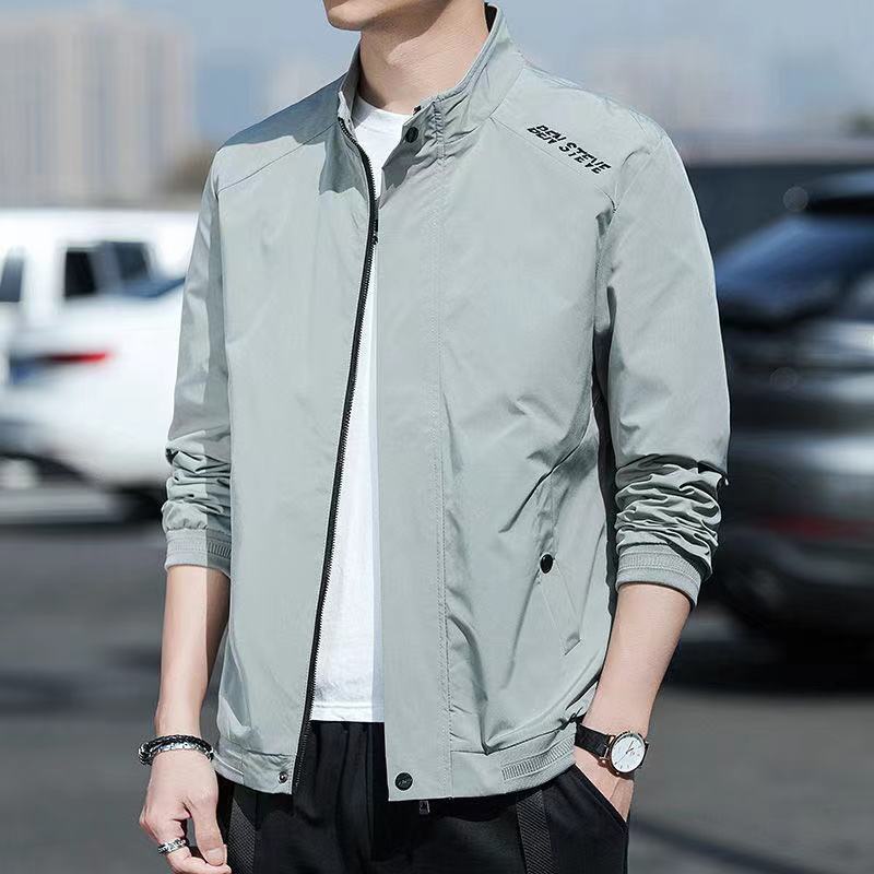 Lightweight transitional jacket for men with high collar Lune London