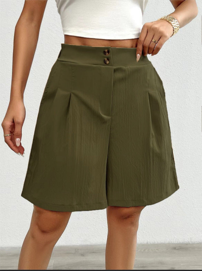 Women's Fashion Shorts with elegant button placket Lune London