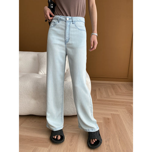 Women's wide jeans with high waist and casual cut Chic & Stil