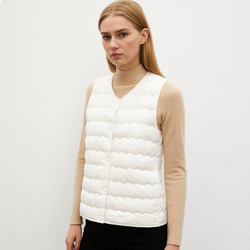Ladies light quilted jacket with elastic inserts Amarae