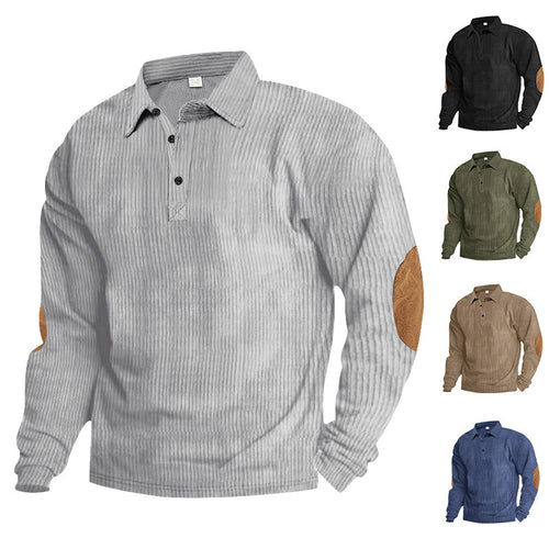 Long sleeve shirt for men with structured design and leather details Amarae