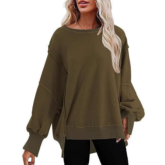 Ladies Oversized Sweatshirt with Balloon Sleeves Lune London