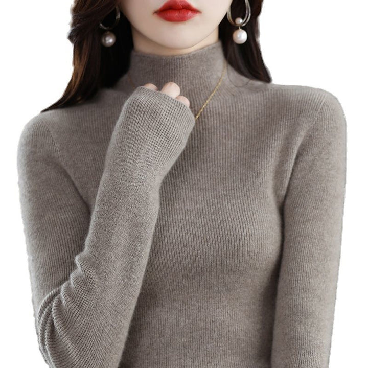 Pull à col roulé élégant pour dames en tricot fin Chic & Stil