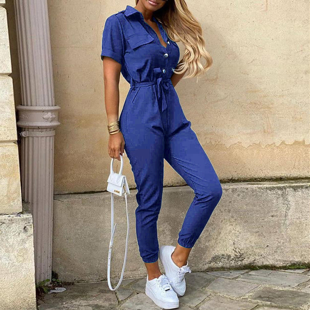 Women's elegant jumpsuit with tailored fit and practical pockets Lune London