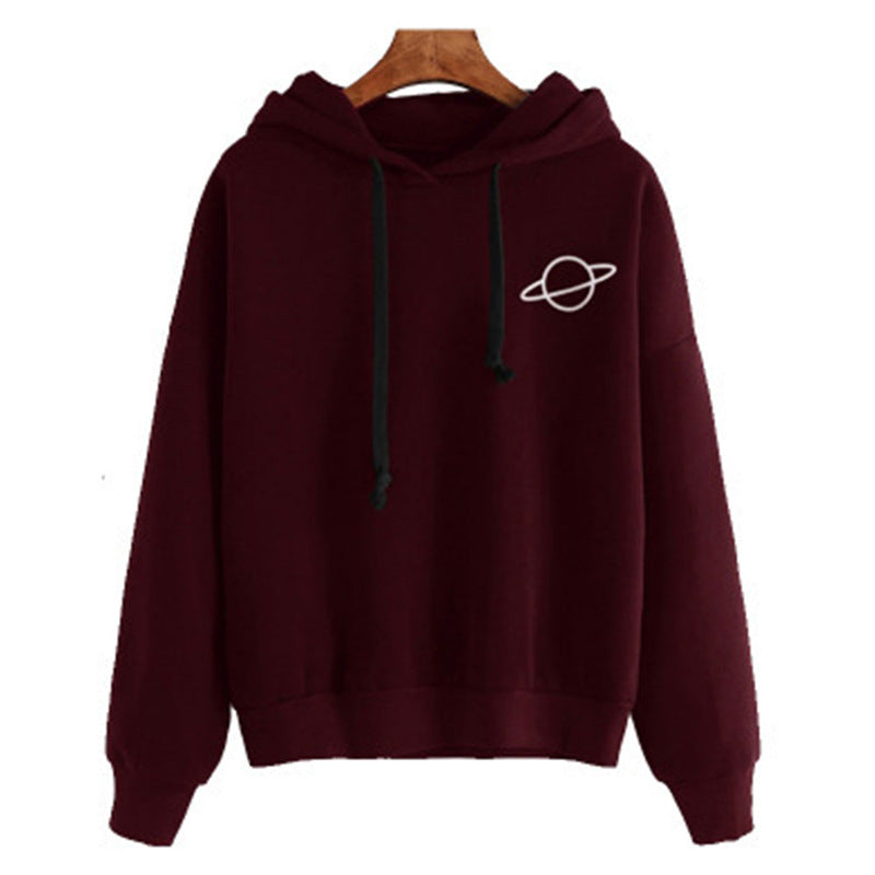Women's hoodie with a creative planet design and a comfortable fit Lune London