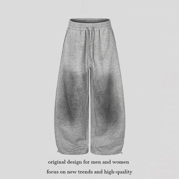 Women's Extra Wide Cropped Palazzo Sweatpants with Comfort Waistband and Drawstring Amarae