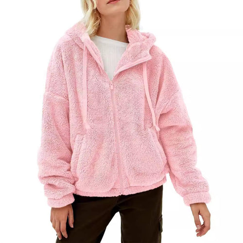 Cozy jacket for women with hood and side pockets Amarae