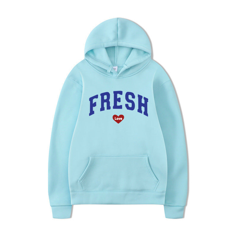 Women's hoodie with playful lettering and soft inner fleece Lune London