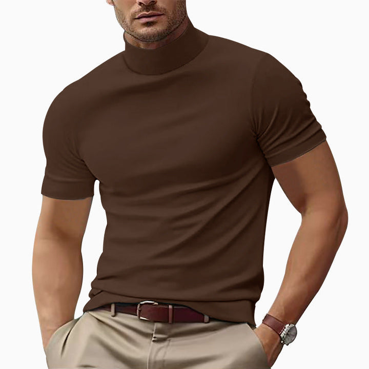Men's Short Sleeve Turtleneck T-Shirt Lune London