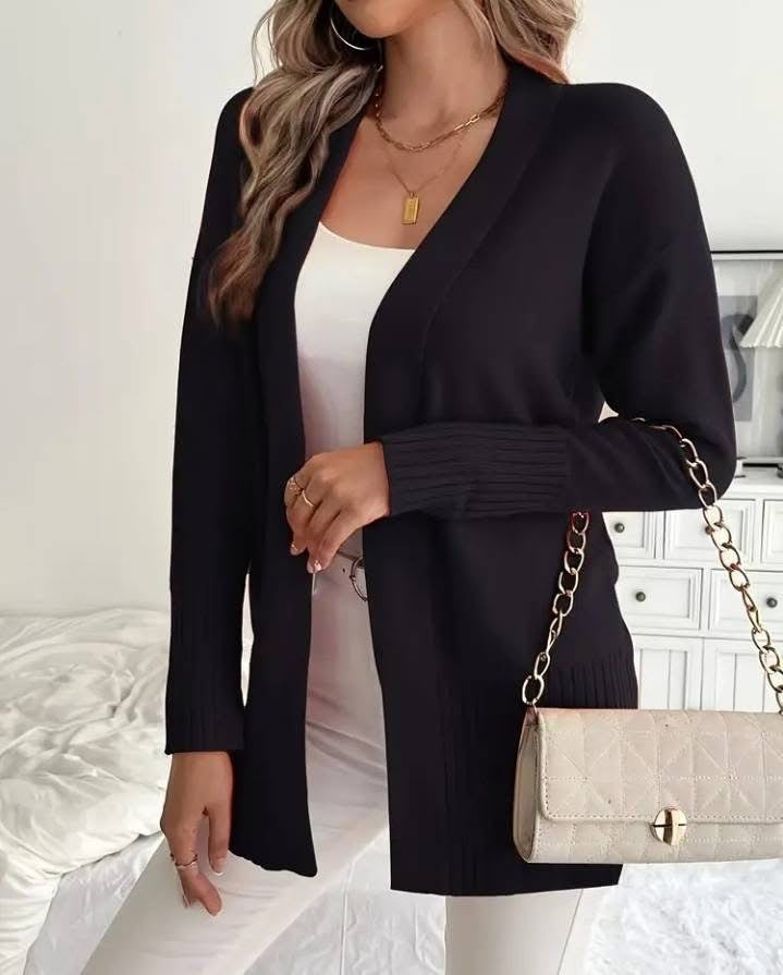 Trendy knit jacket for women with DM design and a high level of wearing comfort Lune London