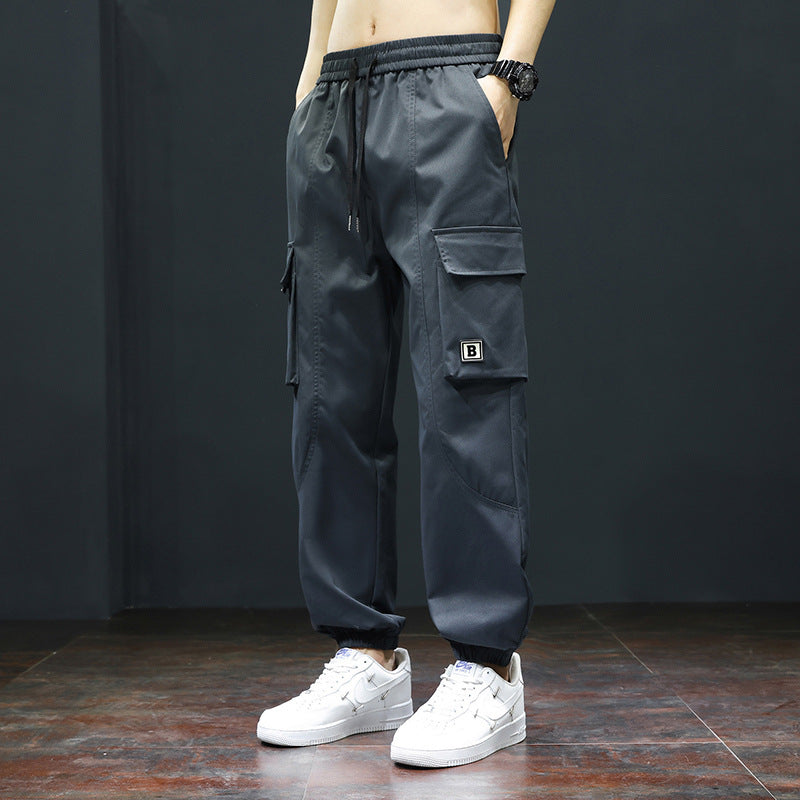 Men's cargo pants with elastic waistband and practical pockets Lune London